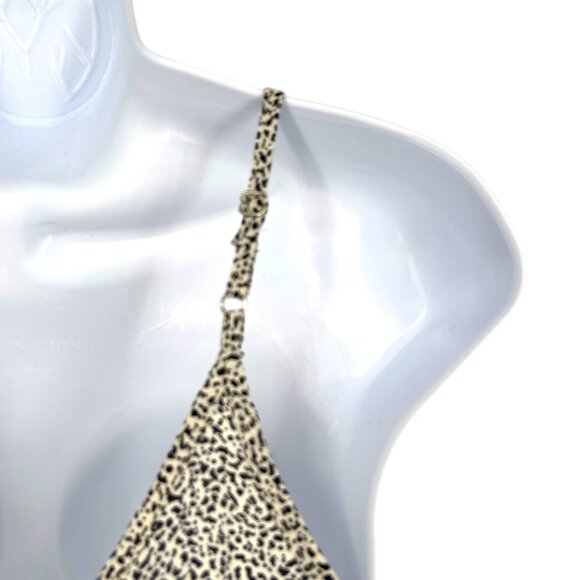 Sienna Sky Leopard Print Sleeveless Peplum Tank Blouse Top Size Small NWT - Picture 4 of 10